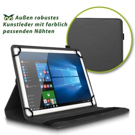 NAUC Tablet Protective Case Compatible with Doogee T30 Pro 11 Inch Case 360 Degree Rotating Case for Tablets Ultra Thin Faux Leather Tablet Case, Colours: Black