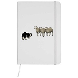 A5 'Dog Herding Sheep' White Hardcover Ruled Notebook (NB00041536)