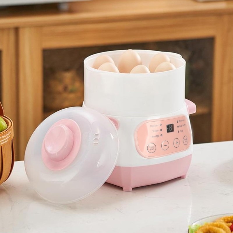 lvifloae Electric Stew Pot Appointment Timing Smart Prevent Dry Burning
