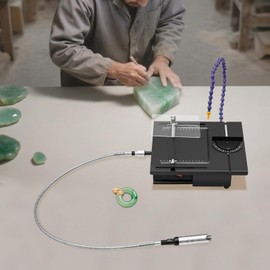 SHZICMY Gem Faceting Cutting Carving Polishing Machine, 1850W Portable Table Saw Jewelry Rock Polishing Grinding Tool 0-10000RPM Grinder