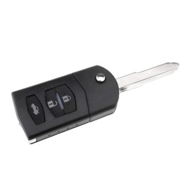 YINETTECH Key Case with 2 Buttons, Compatible with Mazda 2/3/6/RX8/MX5 Remote Control, Folding Key Case with Blade
