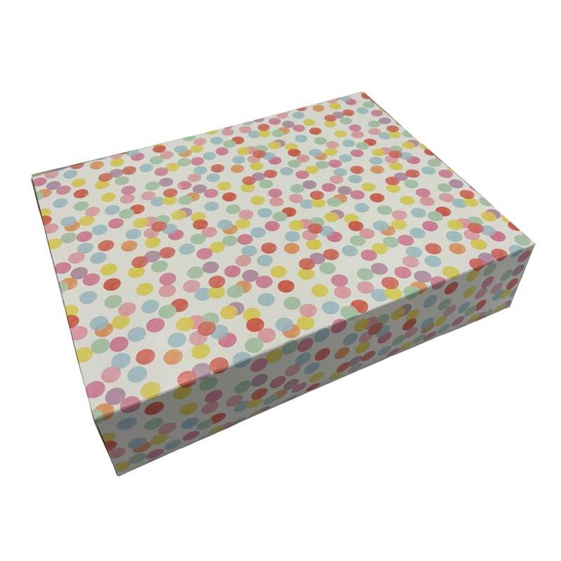SwiftPick Home 3 Pack 12 Hole Cupcake Boxes |Multicoloured Polka