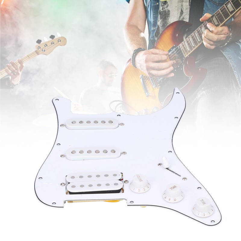 Electronic Guitar Pickguard 11‑Hole SSH Scratch Plate Backplate with Screws