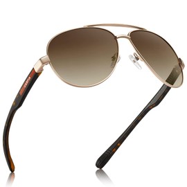 CARFIA Pilotenbrille Sonnenbrille Herren UV400 polarisierte Sportbrille mit ultraleichtem Metallrahmen Trendig CA5391