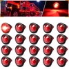 ALFU 3/4" Inch 20 Pcs Red Round LED Trailer Side