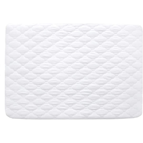 Cot Mattress Protector Quilted Waterproof Pad Cover (60 x 120cm) for Cot Bed and Toddler Bed, Ultra Soft, Breathable White