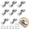 Yiarsky 8 Hinges for Cabinet Doors, Furniture Hinges, Screw Hinges