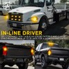 Xprite Amber LED Hideaway Strobe Lights Kit, Emergency Caution Hazard