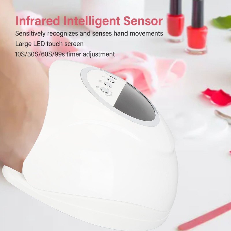 UV Nail Dryer with 72 Lamp Chips Detachable Base Fast