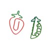 100pcs Metallic Paper Clips Strawberry Pea Shape Antislip Anti Rust