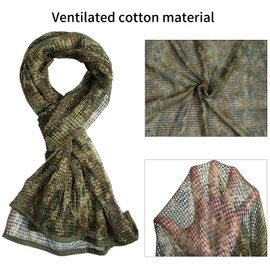 Tongcamo Camo Net Scarf for Sports Wargame Leisure and Other Outdoor Activities Camouflage Net Scarf Camouflage Scarf