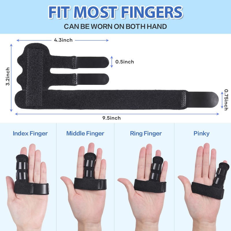 Wisesso Trigger Finger Splint, Index Finger Splint with 3 Adjustable
