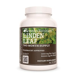 Remedy's nutrition Linden Leaf & Flowers | 1,000 mg, 60 Vegan Capsules Herbal Dietary Supplement | Two Month Supply