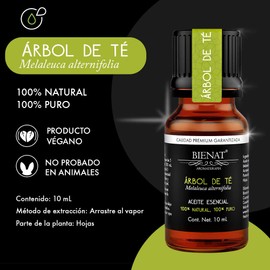 Bienat Aromaterapia Aceite Esencial de Árbol de Té 10mL
