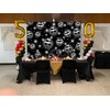 Cholo Theme Backdrop Early 2000s Background 7x5FT Black Glitter Old