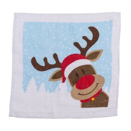 MIK funshopping Set of Magic Washcloths, Magic Cloth, Magic Towel, Party Bag, Children's Gift Tombola (Set of 6 Santa & Reindeer)