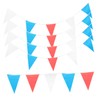 jojofuny July Patriotic Bunting Banner Red Triangular Flags for Independence