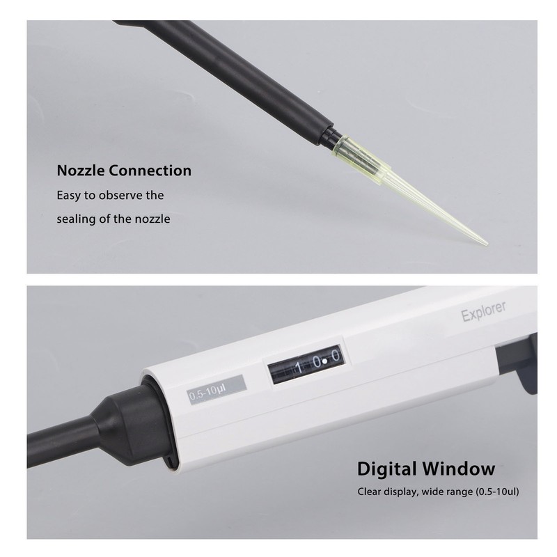 0.5 to 10ul Micropipette High Accuracy Manual Single Channel Adjustable