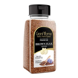 GranAroma Brown Flax Seeds, 11.2 oz, Baking, Egg Replacement, Linseeds