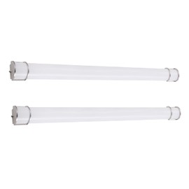 ASD LED 48" Vanity Flush Mount Light Fixture, Linear Bathroom Lighting Bar | 3CCT, Dimmable, Energy Star, ETL Listed | 35W 3200LM 3000-5000K 120V | Long Bath Wall Sconce Over Mirror | Nickel, 2 Pack
