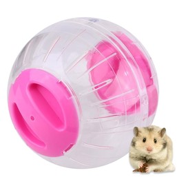Hamster Ball, Diameter 12 cm, Hamster Running Ball, Exercise Ball, Sports Ball, Plastic Roll, Running Ball, Jogging Ball, Small Animals, Toy for Hamsters, Rats, Gerbils (Pink)