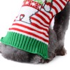 TENGZHI Pet Dog Christmas Sweater Embroidered Reindeer Elf Clown Turtleneck