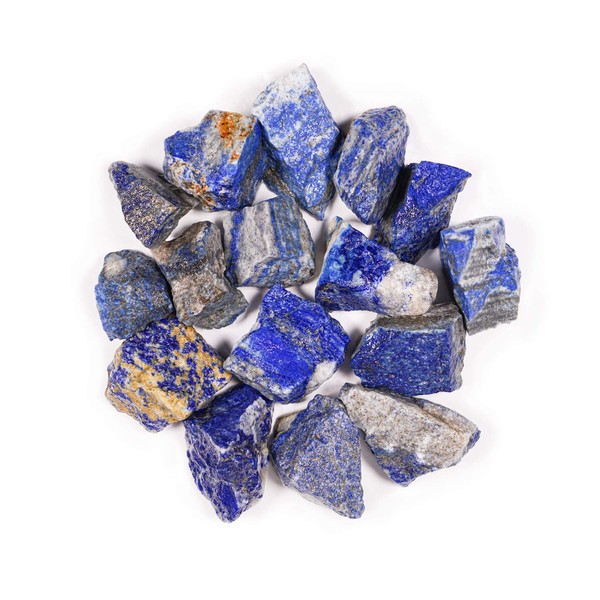 Crystal Allies 1 Pound Bulk Rough Lapis Lazuli Reiki Crystal Healing Stones Large 1"
