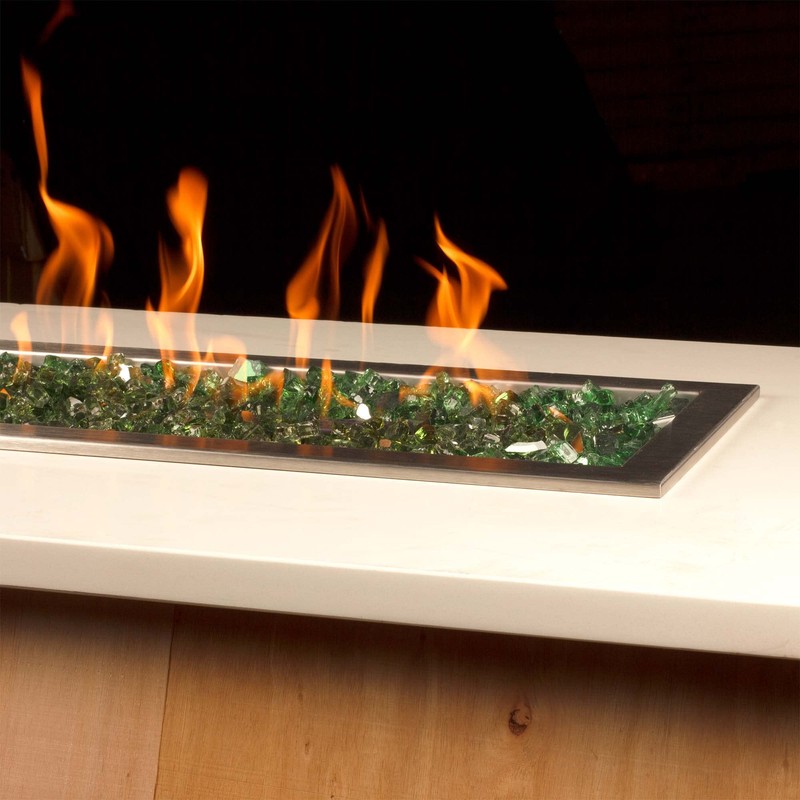 Celestial Fire Glass High Luster, 1/2" Reflective Tempered Fire Glass