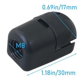 WHYHKJ 5PCS Generator Spring Connector M8 Nylon Fitting Connector Pneumatic Strut End Connector for Generator, Machinery Power Tools Automation Equipment Black