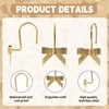 CTOHN 12-Piece Gold Bow Shower Curtain Hooks, Cute Metal Bows