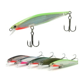 Blue Ocean Fishing Lures Set, Sinking Minnow, 3.0 inches (75 mm), 0.2 oz (5 g) (Set of 5), Bass Trout, Stream Lures