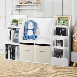 ZNCMRR Childrens Toy Organizer Bookshelf Kids Bookcase Floor Storage Chest Living Room