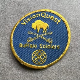 3” Vision Quest Buffalo Soldiers Patch, Iron Or Sew On.