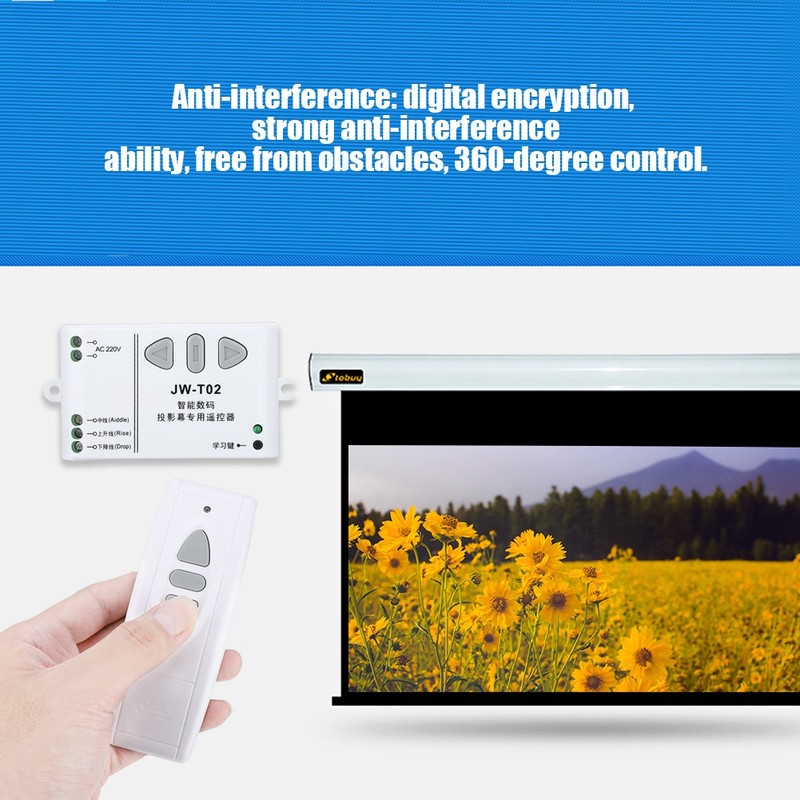 Projection Screen Wireless Remote Control Switch Up Down Reversing Controller(433Mhz)