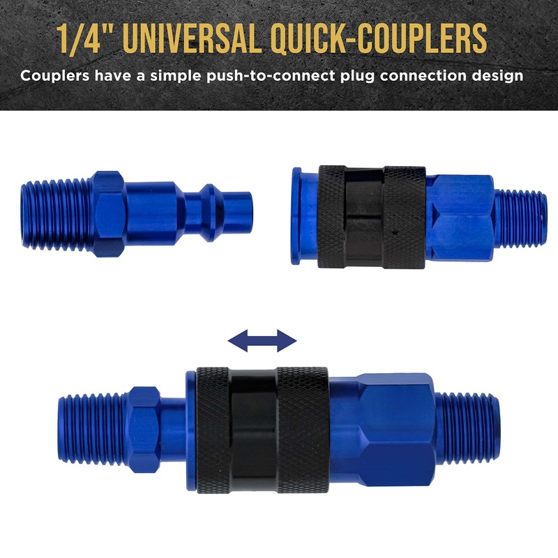 Master Elite Series 8 Piece Universal Air Hose Quick Push