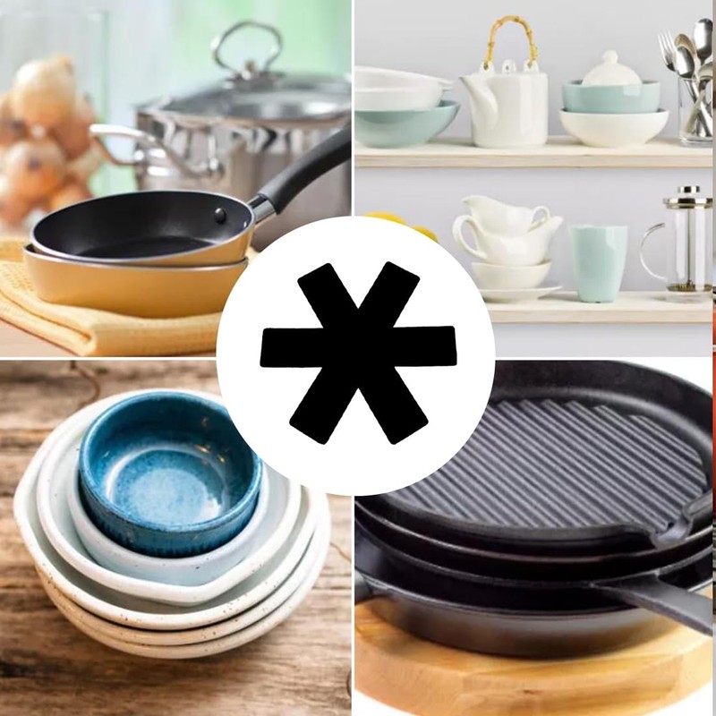 WeddHuis Pot Protectors, Pot Mats, Heat-Resistant, Washable, Stacked Protection Plates
