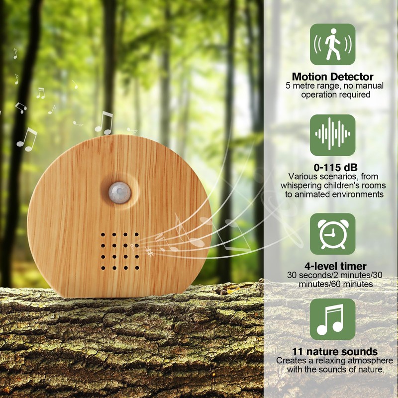 Bird Chirping Soundbox | Motion Sensor Activated Nature Sounds |