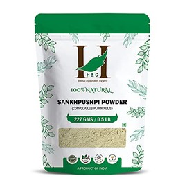 H&C Shankhpushpi Powder (Convolvulus pluricaulis) 227g / 0.5 Lb | for Memory and Concentration