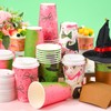 Zhehao 90 Pcs/30 Sets Christmas Paper Coffee Cups with Lids