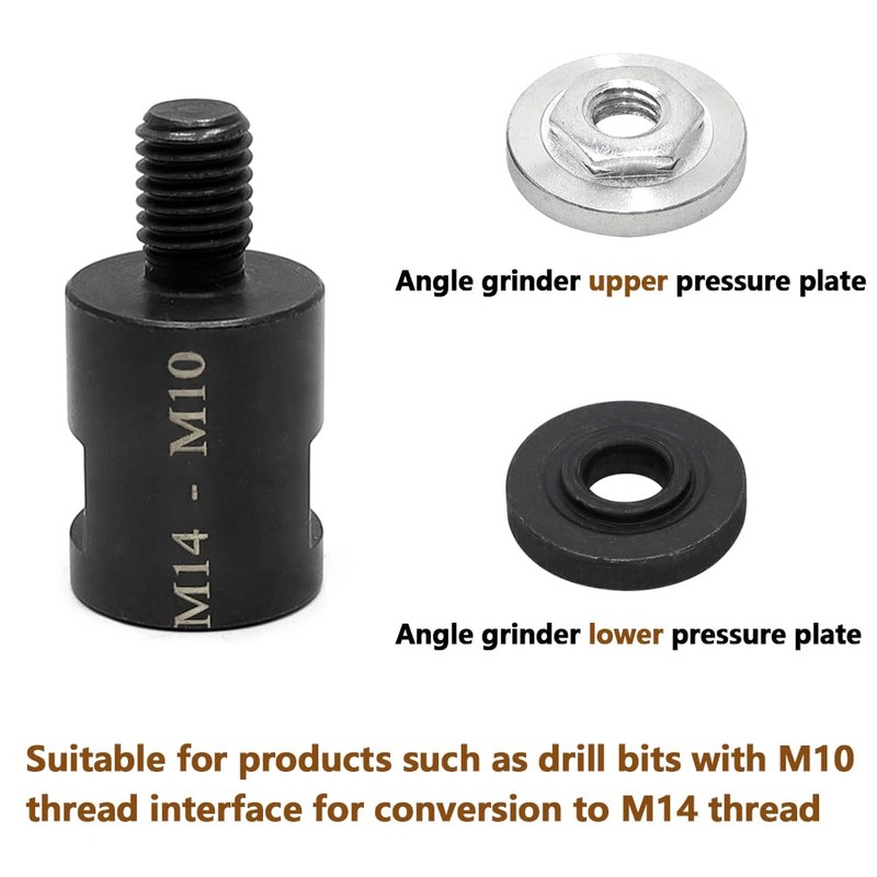 Aoyswuz 6 Pcs Thread Converter M14-M10 Alloy Steel Grinding Machine