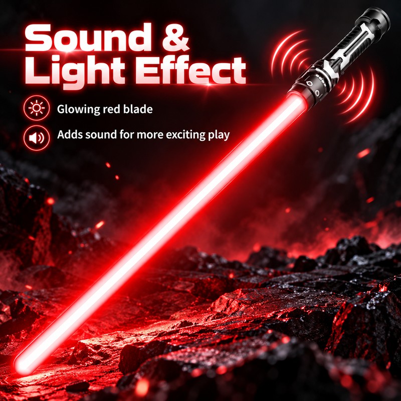 Glowing Toy Lightsaber for Kids’ Pretend Play – Telescopic LED