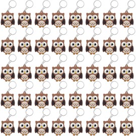CiciBear - Paquete de 40 llaveros con diseño de búho – Bosque y Selva Safari, decoración de fiesta para invitados, cumpleaños de niños y fiesta escolar