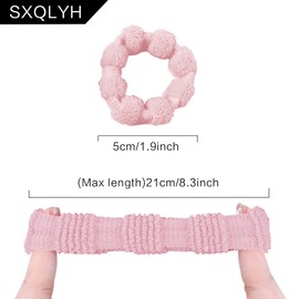 SXQLYH Pack of 6 Large Hair Scrunchies Band Rope Seamless Cotton Stretchy Ponytail Holder Headband for Thick Heavy Long and Curly Hair, No Kinks No Interruption (Mixed Colour A)