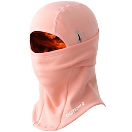KIGITIONE Kids Balaclava Ski Mask,Windproof Face Mask Winter Face Warmer for Boy Girl Cold Weather Outdoor Sports Skiing Cycling Pink