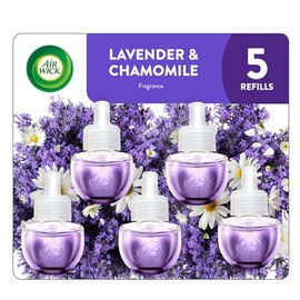Air Wick Repuestos para Aromatizante de Ambiente Eléctrico, Aroma Lavanda y Manzanilla, Paquete de 5 repuestos de 20 ml c/u