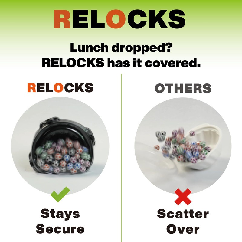 RELOCKS 12 in. Plastic Serving Trays with Lids, Party Platter,