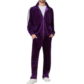 Ragelion Mens Tracksuit 2 Piece Velour Sweatsuit for Men Casual Full Zip Jogging Suit Jacket Pants Set