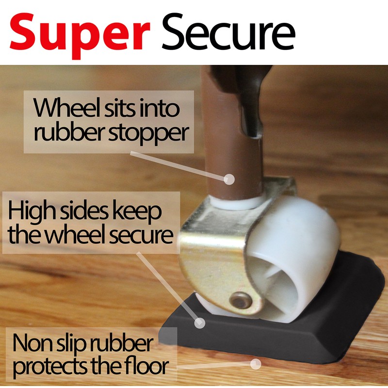 iPrimio Newest Solid Rubber Caster Cups - Bed & Furniture