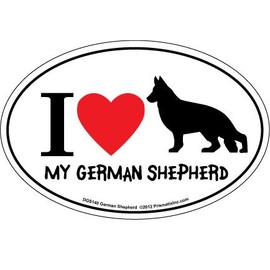Prismatix Decal I Love My German Shepherd