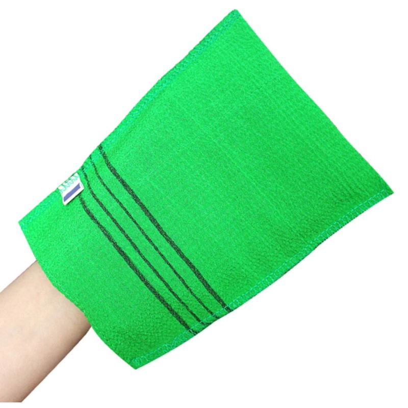 Heizi Korean Scrubbing Mittens, Exfoliating Face, Soles, Bath, Sauna, Half
